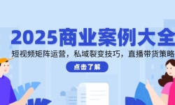 （14916期）2025商业案例大全，短视频矩阵运营，私域裂变技巧，直播带货策略