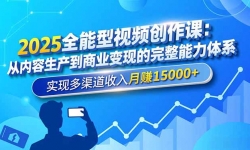 16644ڣ2025ȫƵΣҵֵϵʵֶ׬15000+