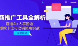 （14866期）电商推广工具全解析，直通车+人群圈选，爆款卡位与动销策略实战