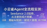 ��18167�ڣ�С��ȸAgentȫ����ʵ�⣺Seedance 2.0�ӳ֣���ע�ᵽ��Ƭ��⣬����AI�̾�һ����Ƭ����