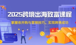 （14898期）2025跨境出海致富课程，掌握收并购与营销技巧，实现跨境成功