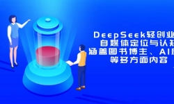 （14648期）DeepSeek轻创业课：自媒体定位与认知，涵盖图书博主、AI应用等多方面内容