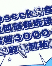14495ڣDeepseekϽͷȫ淨ͻ3000+ֻҪ򵥵...
