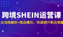 （14832期）跨境SHEIN运营课，全流程解析+商品曝光，快速提升新店销量
