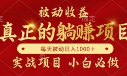（14921期）被动收益项目，真正实现躺赚，并且每月收益逐月增加，自己做老板