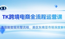 （14929期）TK跨境电商全流程运营课，从选品到变现完整流程，美区东南亚市场深度解析