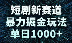 （14993期）短剧新赛道，暴力掘金玩法，单日1000+