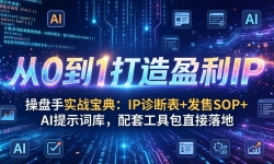 ��17593�ڣ�������ʵս���䣺IP��ϱ�+����SOP+AI��ʾ�ʿ⣬���׹��߰�ֱ����أ���0��1����ӯ��IP