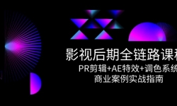 （14967期）影视后期全链路课程，PR剪辑+AE特效+调色系统，商业案例实战指南