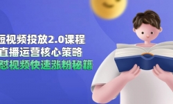 （14980期）短视频投放2.0课程，直播运营核心策略，连怼视频快速涨粉秘籍