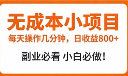 ��17307�ڣ��޳ɱ�С��Ŀ ÿ����������ӣ���ʵ������800+ ��ҵ�ؿ� С�ױ�����