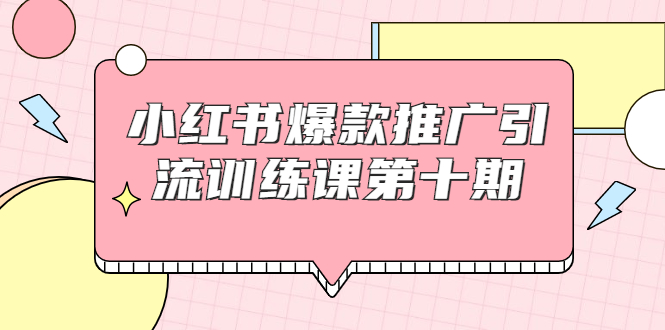 【勇锶1957期】小红书爆款推广引流训练课第十期，手把手带你玩转小红书，轻松月入过万-勇锶商机网