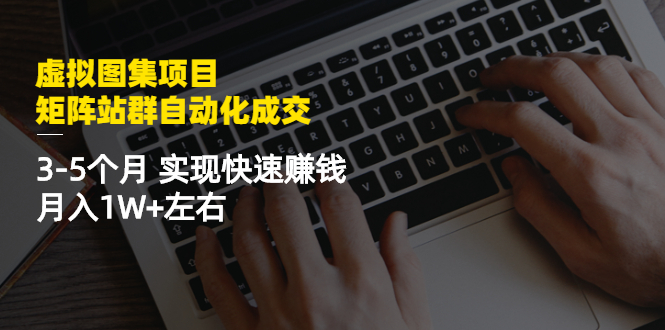 虚拟图集项目：矩阵站群自动化成交，3-5个月 实现快速赚钱 月入1W+左右  