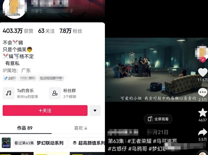 极限反差混剪影视作品项目，火爆好友圈的疯狂玩法-CL网