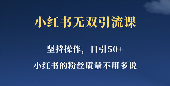 71小红书无双课一天引50+女粉，不用做视频发视频，小白也很容易上手拿到结果