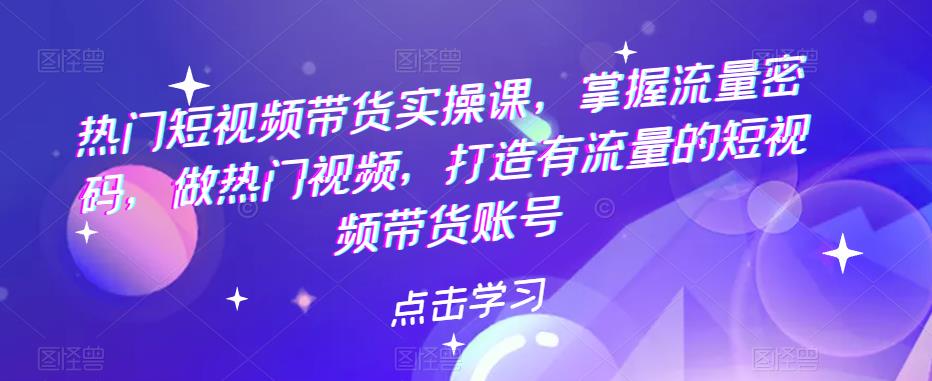 188热门短视频带货实战 掌握流量密码 做热门视频 打造有流量的短视频带货账号