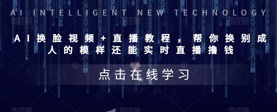 AI换脸视频+直播教程 帮你换成别人的模样还能实时直播撸钱 (教程+配套资料)-大兵创业课堂-网络创业教程-网络创业项目