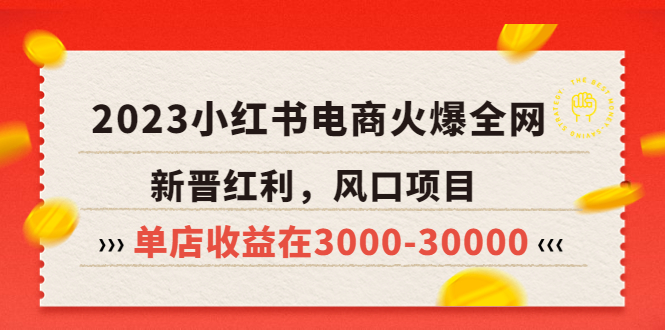 250最新2023小红书电商火爆全网，新晋红利，风口项目，单店收益在3000-30000！