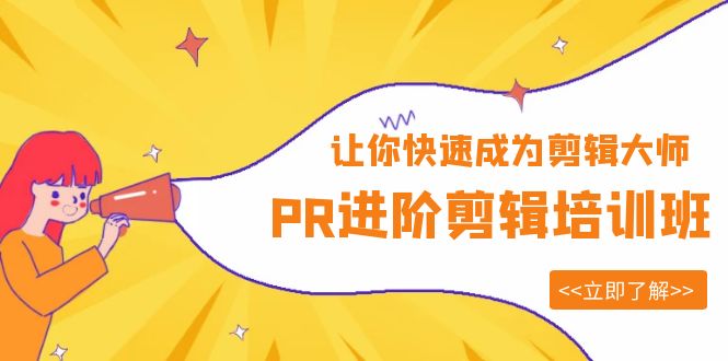 PR进阶剪辑培训班，让你快速成为剪辑大师 12节视频课程+素材！-微众资源