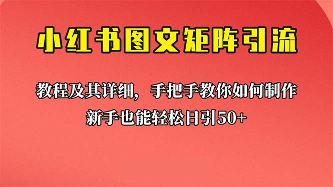 新手也能日引50+的【小红书图文矩阵引流法】！超详细理论+实操的课程-19资源网-冒泡网-中赚网论坛