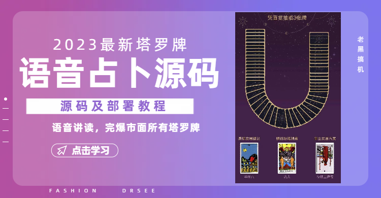 2023新版塔罗牌语音讲解占卜源码，配套视频教程和网站源码-951博客