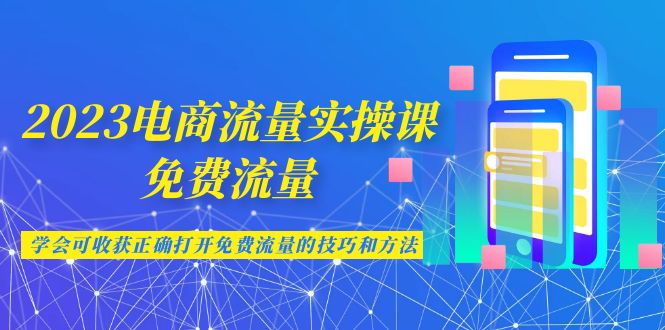 2023电商流量实操课-免费流量，学会可收获正确打开免费流量的技巧和方法