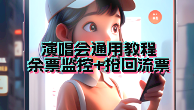 演唱会通用_余票监控+抢回流票（教程+软件）-微众资源