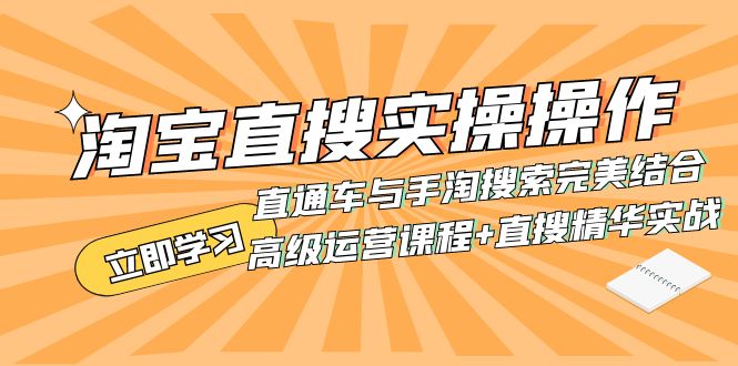 淘宝直搜实操 直通车与手淘搜索完美结合（高级运营课程+直搜精华实战）