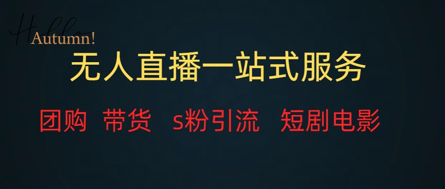 无人直播全套服务，变现稳定-微众资源
