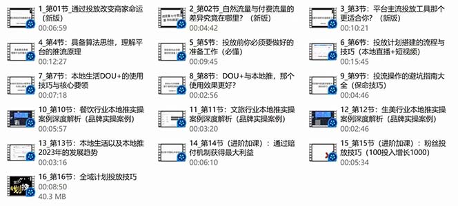 【第9392期】本地同城·推核心方法论，本地同城投放技巧快速掌握运营核心（16节课）插图(2)