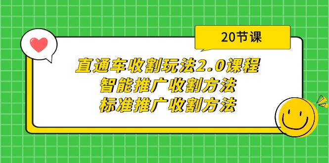 直通车收割玩法2.0课程：智能推广收割方法+标准推广收割方法（20节课）-微众资源