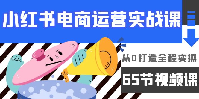 小红书电商运营实战课，从0打造全程实操（65节视频课）-微众资源