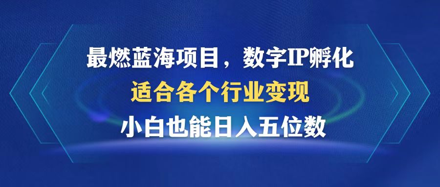 最燃蓝海项目  数字IP孵化  适合各个行业变现  小白也能日入5位数_酷乐网
