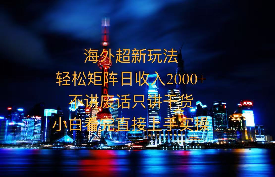 2025全新海外暴力玩法，操作简单，小白轻松上手_酷乐网