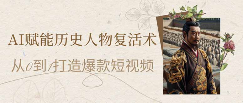 AI赋能历史人物复活术：从0到1打造爆款短视频_酷乐网