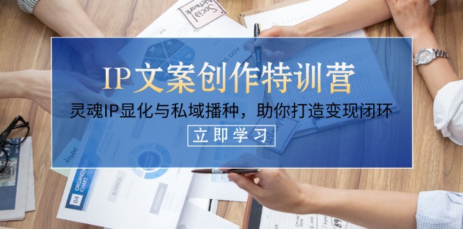 IP文案创作特训营，灵魂IP显化与私域播种，助你打造变现闭环（14节课）_酷乐网