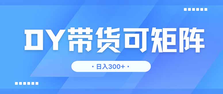 （14414期）DY带货，日入300＋矩阵无上限网赚项目-副业赚钱-互联网创业-资源整合-私域引流-黑科技软件-引流软件哲客网创