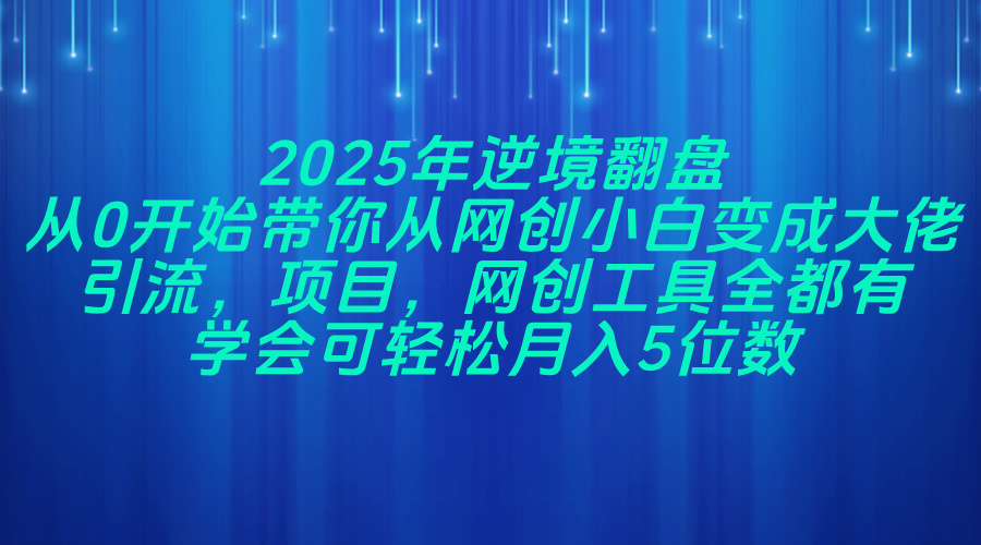 （14473期）2025年逆境翻盘，从0开始带你从网创小白变成大佬，引流，项目，网创工…-艾云网创