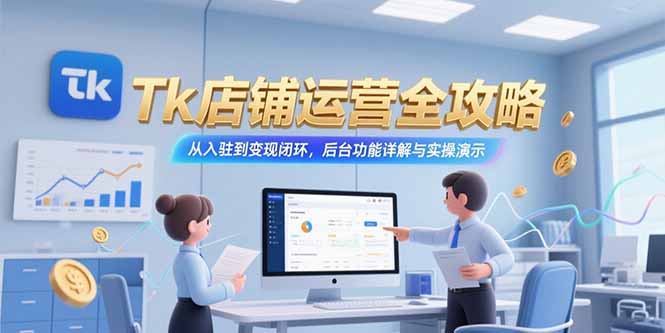Tk店铺运营全攻略，从入驻到变现闭环，后台功能详解与实操演示_酷乐网