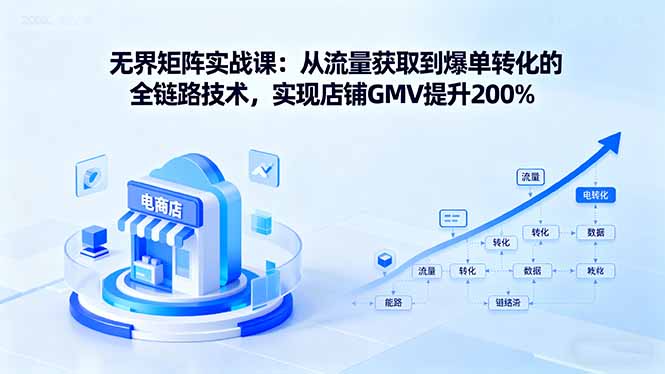 无界矩阵实战课：从流量获取到爆单转化的全链路技术，实现店铺GMV提升200%-951博客