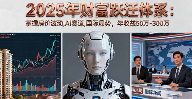 2025年财富跃迁体系：掌握房价波动,AI赛道,国际局势，年收益50万-300万_酷乐网