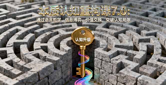 本质认知重构课7.0：通过语言哲学、信息博弈、价值交换，突破认知局限_酷乐网