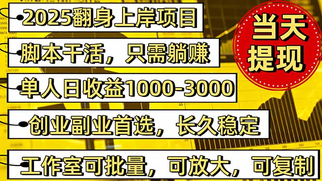 稳定八年美金掘金2.0脚本干活，只需躺赚。单人日收益1000-3000可批量、…_酷乐网