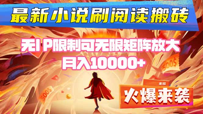 小说阅读搬砖单机每天收益200-400+ 无IP限制可无限矩阵放大 —_酷乐网