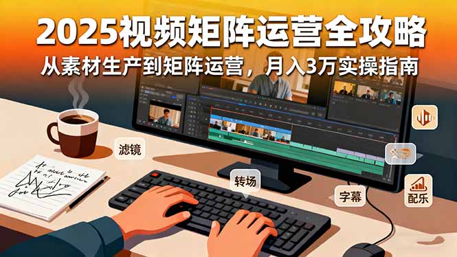 2025短视频矩阵运营全攻略：从素材生产到矩阵运营，月入3万实操指南_酷乐网