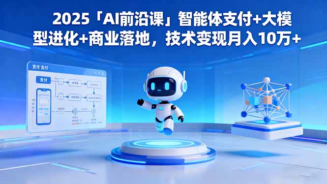 2025「AI前沿课」智能体支付+大模型进化+商业落地,技术变现月入10万+_酷乐网