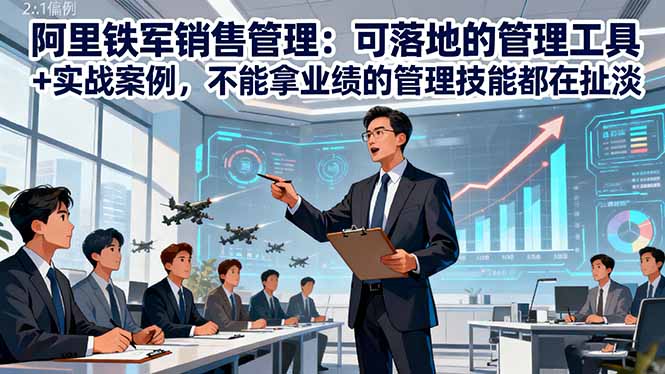 阿里铁军销售管理：可落地的管理工具+实战案例，不能拿业绩的管理都在扯淡_酷乐网