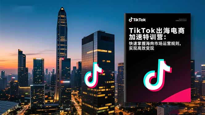 TikTok出海电商加速特训营：快速掌握海外市场运营规则，实现高效变现_酷乐网