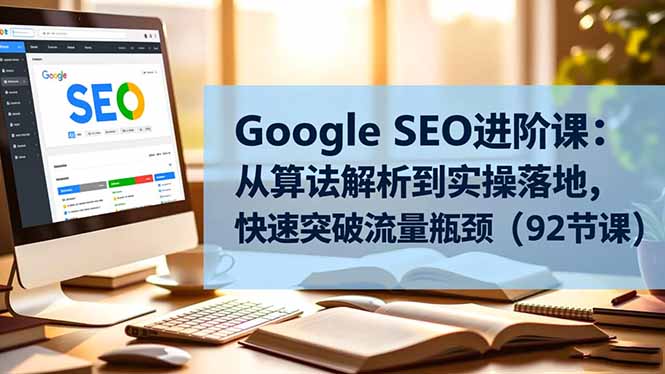 Google SEO进阶课：从算法解析到实操落地，快速突破流量瓶颈（92节课）_酷乐网