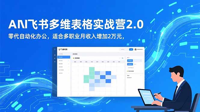 AI+飞书多维表格实战营2.0:零代码自动化办公,适合多职业月收入增加2万元_酷乐网